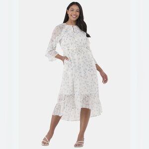 Time and Tru White Floral Dress